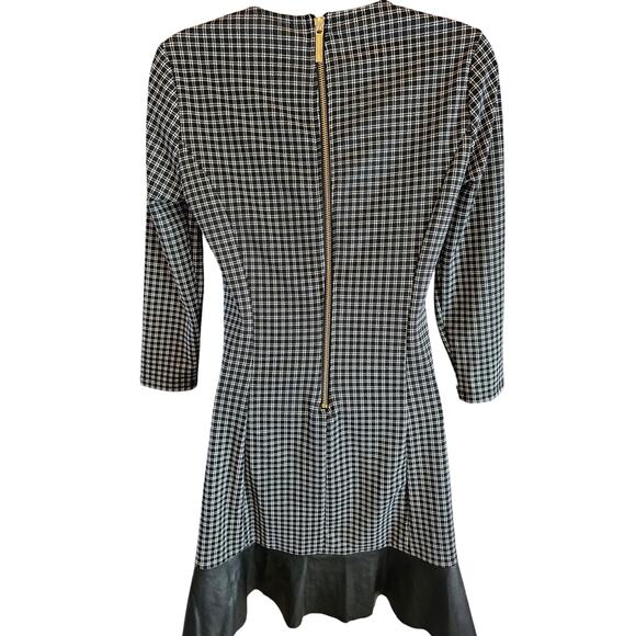 NWT Michael Kors Black White Plaid Faux Leather
Trim Chic Career shift PS PETITE - Picture 3 of 10